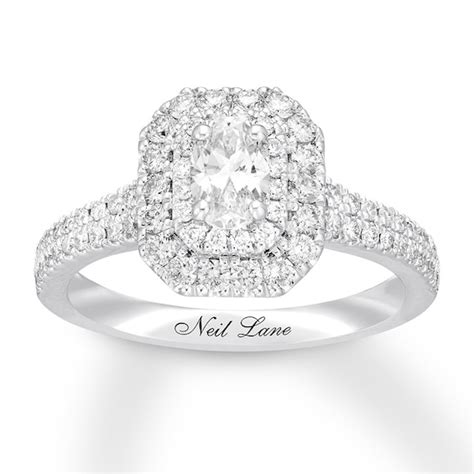 Previously Owned Neil Lane Engagement Ring 1 Ct Tw Diamonds 14k White