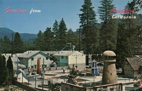 Greetings From Crestline Village California Postcard