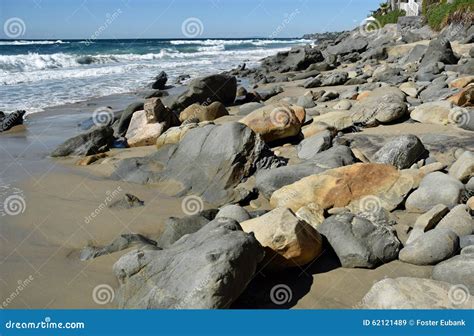 Beach Rock Formation On Bluebird Canyon Beach In South Laguna Beach