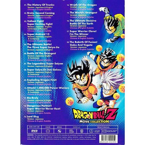 The games third dlc content based on dragon ball z: DRAGON BALL Z 18 Movie Collection A (end 8/25/2020 10:08 PM)