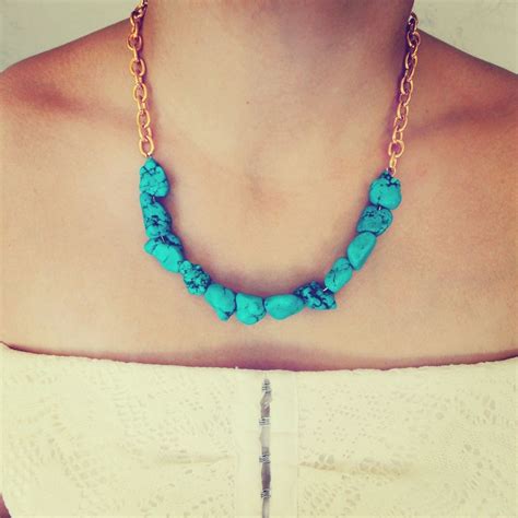 Raw Turquoise Necklace For Sale On Etsy Go To Lindseyvee Etsy Com Or