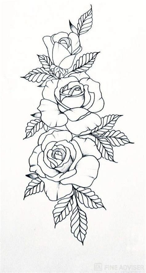 Rose Tattoo Stencil Rose Drawing Tattoo Roses Drawing Tattoo Design