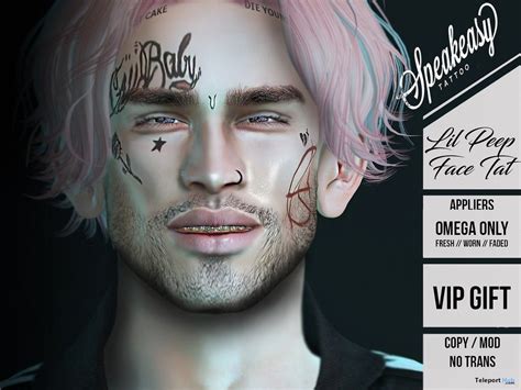 Lil Peep Face Tattoo December 2017 Group T By Speakeasy Sims 4 Male