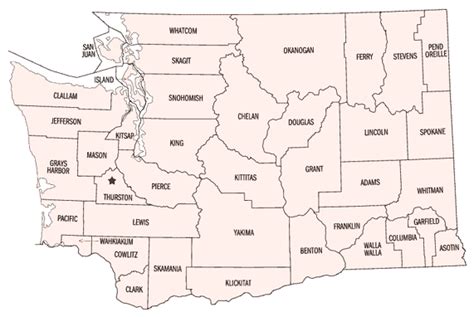 Zip Code Map Of Washington State Map