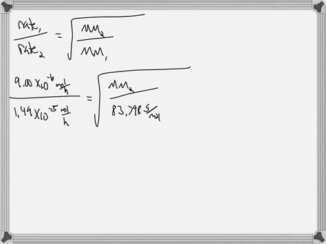 Solved Tutored Practice Problem1052 Use Grahams Law Of Effusion To Calculate Molar Mass
