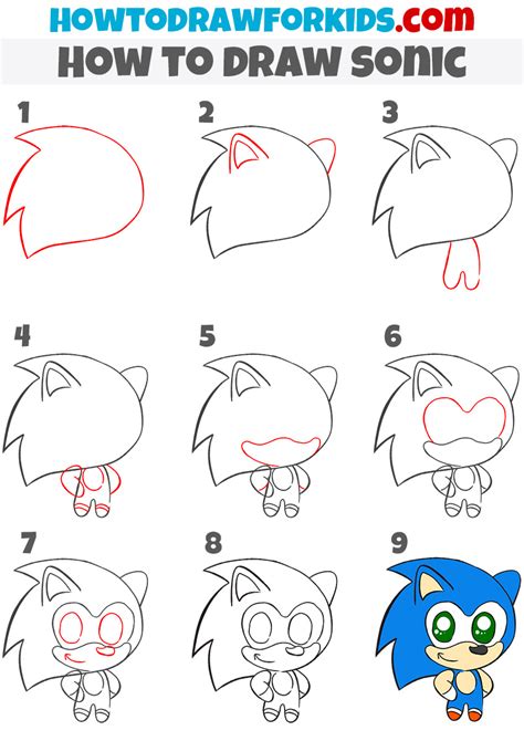 Learn To Draw Sonic Easy Drawings Dibujos Faciles Dessins Faciles