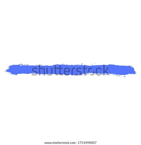 Blue Brush Stroke Left Paint Imprint Stock Vector Royalty Free