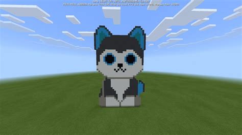 Minecraft Tutorial How To Make Cute Dog Pixel Art Youtube