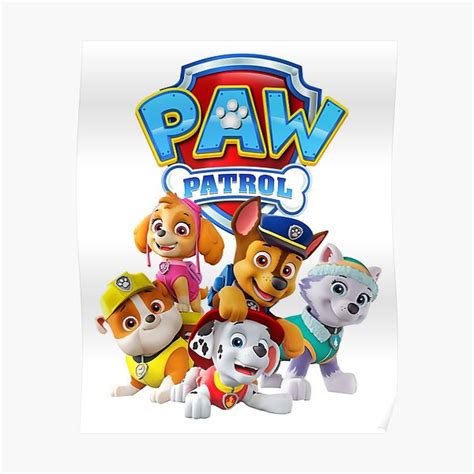 Paw Patrol Poster For Sale By Jasonmangini Redbubble