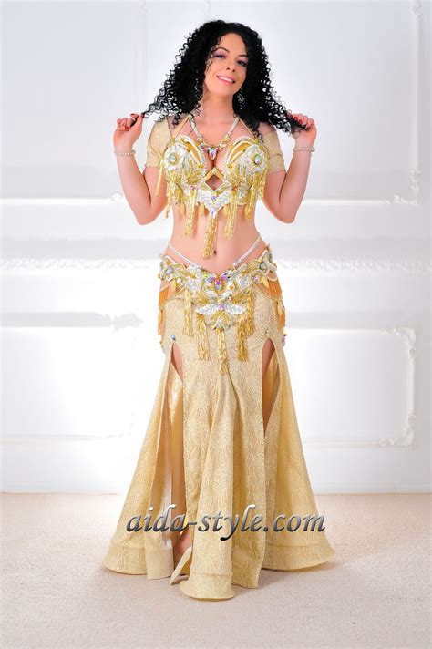 Beautiful Gold Belly Dance Costume Aida Style
