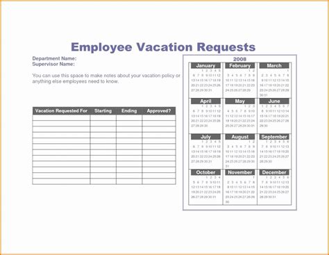 Vacation Spreadsheet Template With Vacation Tracking Spreadsheet Free