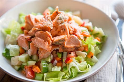 Chopped Salad With Grilled Salmon Primal Palate Paleo Recipes