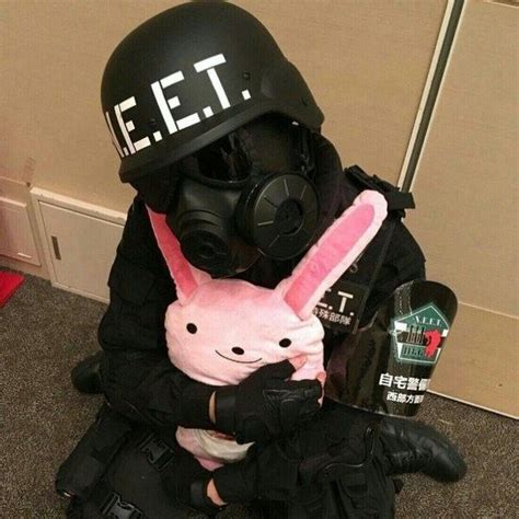 N E E T Neet Swat Mask Guy Police Humor