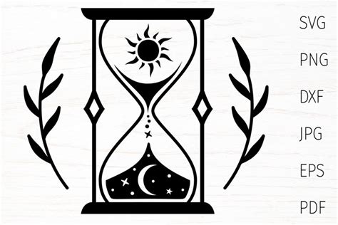 mystical hourglass svg cut file