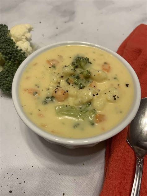 Cheesy Broccoli Cauliflower Soup From Michigan To The Table