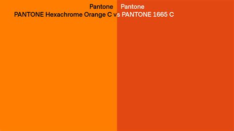Pantone Hexachrome Orange C Vs PANTONE 1665 C Side By Side Comparison