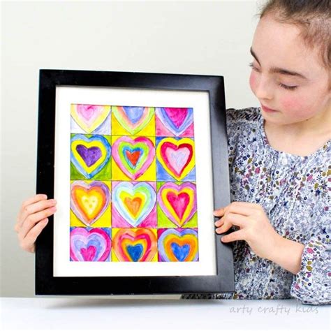 Kandinsky Inspired Heart Art Arty Crafty Kids Abstract
