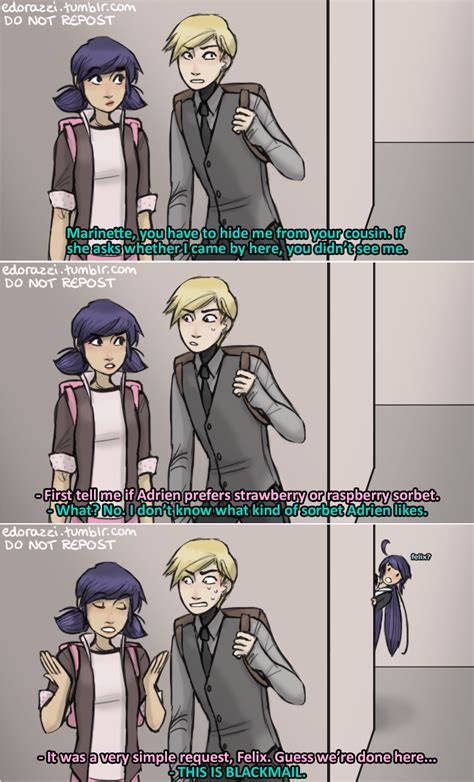 Marinette Knows Who To Blackmail To Get Info On Adrien Miraculous