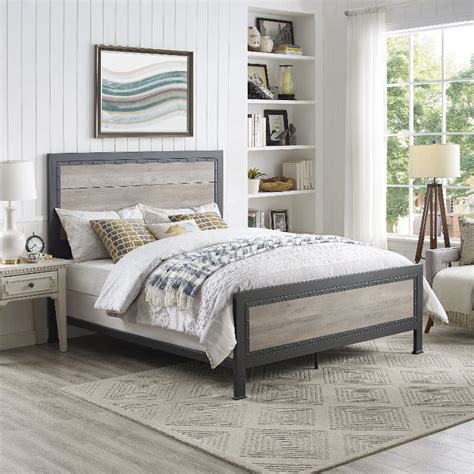 These complete furniture collections include everything you need to outfit the entire bedroom in coordinating style. Rustic Industrial Gray Wash Queen Bed - Rustic Home | RC ...