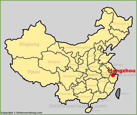 Hangzhou Location On The China Map