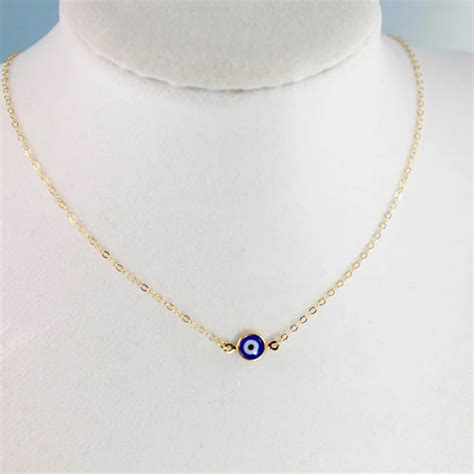 Evil Eye Necklaces Gold Blue Eyes Jewelry Simple Womens Girls Xl In