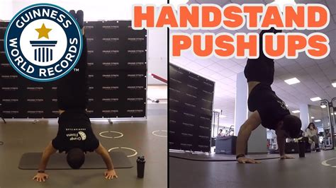 Longest Legs In Usa Most Handstand Push Ups In One Minute Male