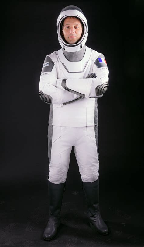 Esa Thomas Pesquet In Spacex Flight Suit