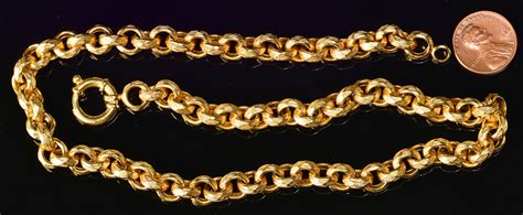 Lot 75 18k Gold Italian Link Necklace