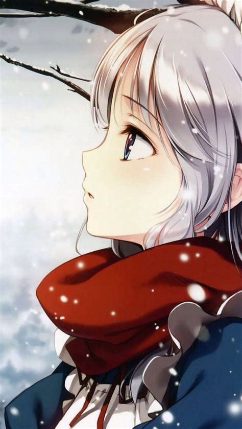 Anime Winter Girl We Heart It Anime Girl And Snow