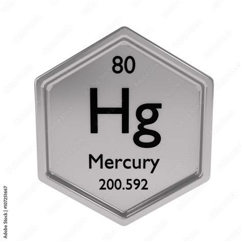 Mercury Symbol Periodic Table Element Stock Illustration Adobe Stock
