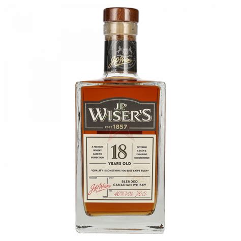 j p wiser s 18 years old blended canadian whisky 40 0 70 liter kaufen handh shop