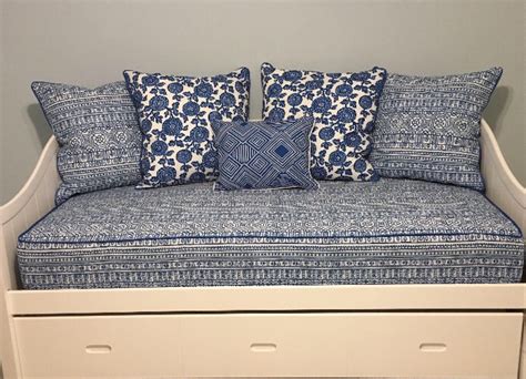 You can turn the daybed into a seating area with pillows against the wall or simply use it as a bed. Fitted Daybed cover with CORDING/PIPING in twin, twin xl ...