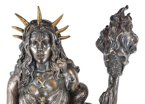 Ebros Greek Goddess White Witch Sorceress Hecate Figurine In Bronze