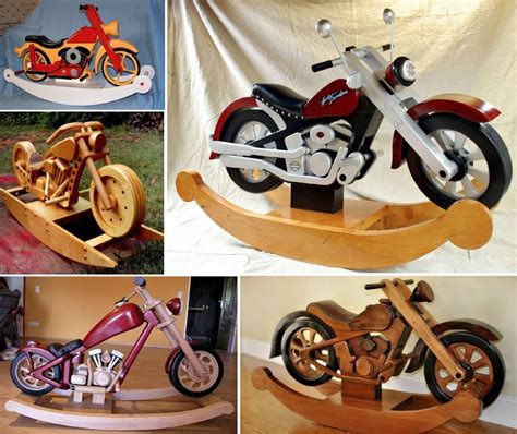 Wooden Motorcycle Rocker Plans Free Video Tutorial | Wooden baby toys, Wooden rocker, Wooden bike