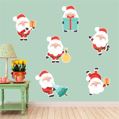Adesivos Para Decoração De Natal Papai Noel Oliver