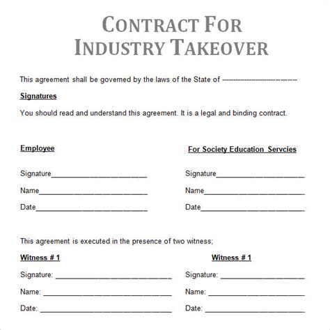 FREE 5+ Sample Contractual Agreement Templates in PDF | MS Word