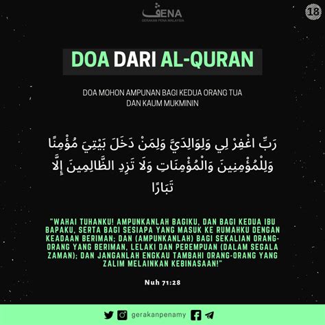 Infografik Doa Mohon Ampunan Bagi Kedua Orang Tua Dan Kaum Muslimin