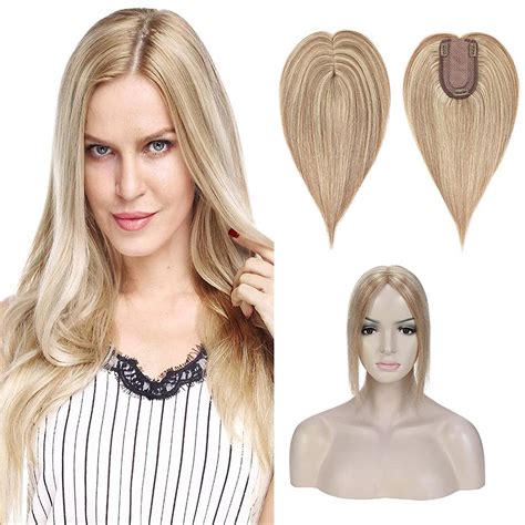 Buy Sego 100 Real Human Hair Toppers For Women Silk Base Clip In