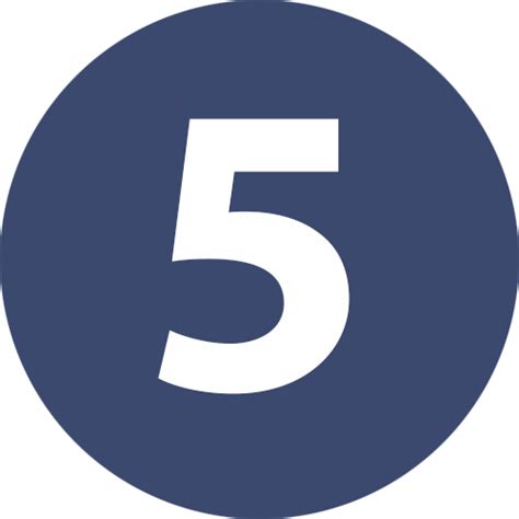 Blue Rounded With Number Number 5 In Blue Circle Free Transparent