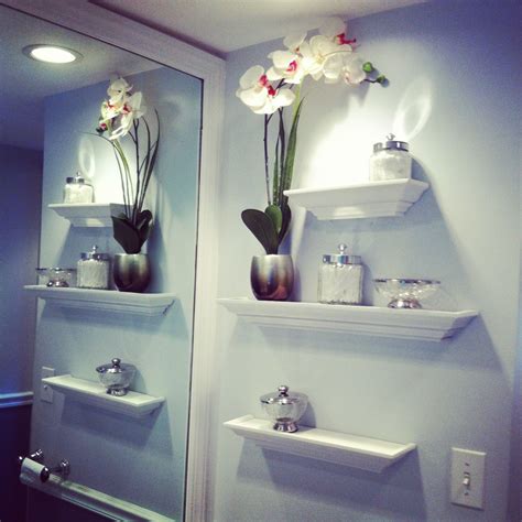 Sale bathroom sink framed wall decor 5 stars (2) was: Bathroom Wall decor, floating shelves, glass jars, orchid ...