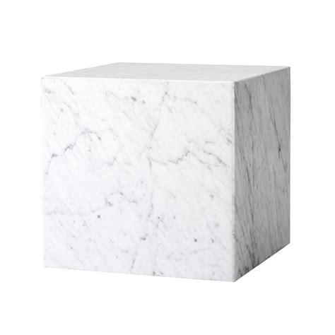 Menu Plinth Table Cube White Carrara Marble Finnish Design Shop