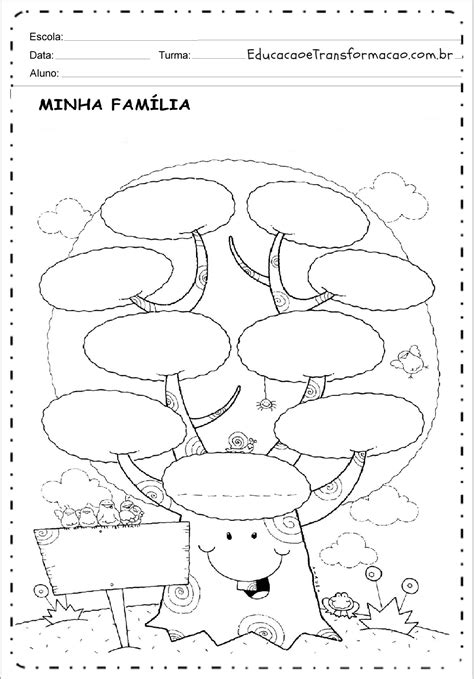 Arvore genealógica Atividades Sobre Família Educação e Transformação