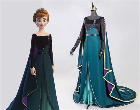 frozen 2 anna queen dress adult anna costume printed cosplay etsy