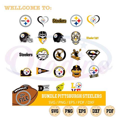 Pittsburgh Steelers Logo Bundle Svg Nfl Team Files For Cricut