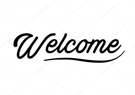 Welcome Text With Handwriting — Stock Vector © Workingpens 154495632