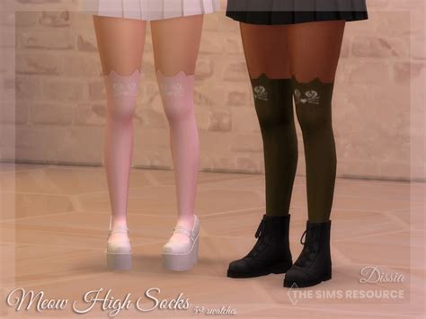 Dissias Meow High Socks Sims 4 Sweater Accessories Bodysuit Pattern