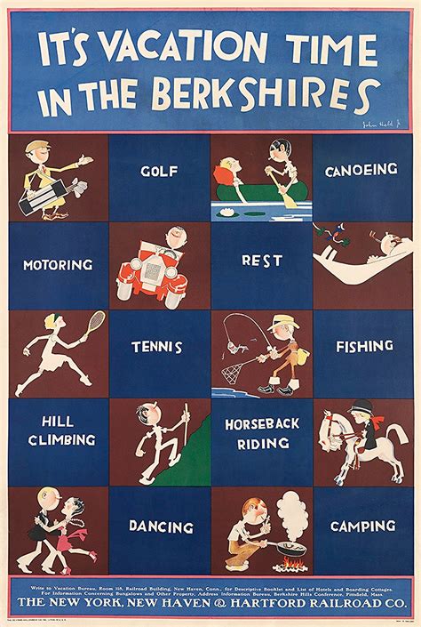 John Held Vintage Berkshires Travel Poster — Museum Outlets