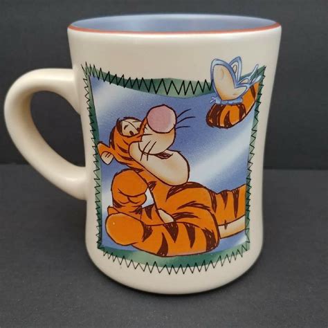 Disney Tigger Coffee Mug Winnie The Pooh Butterfly Fun Cup WDW Disney
