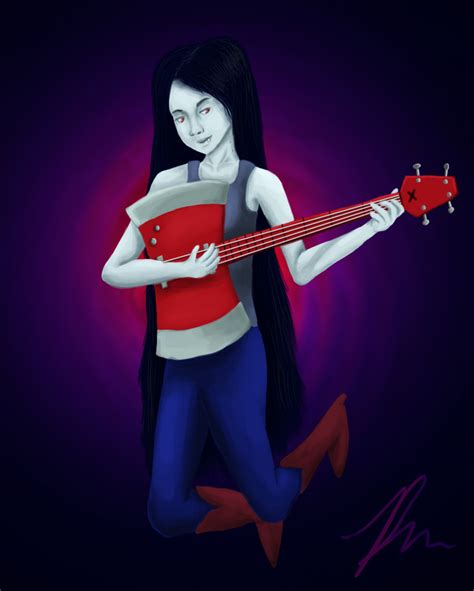 Marceline And Her Bass Guitar By Midoriflygon On Deviantart