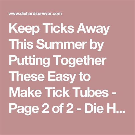 Keep Ticks Away This Summer By Putting Together These Easy To Make Tick